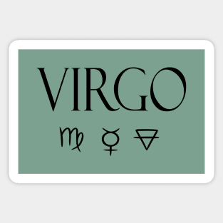 Virgo Glyph Planet Element Sticker